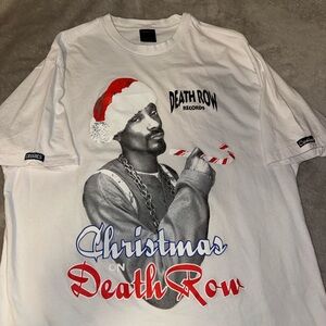 Snoop Dog Death Row Records 'Christmas on Death Row' Graphic Tee - White